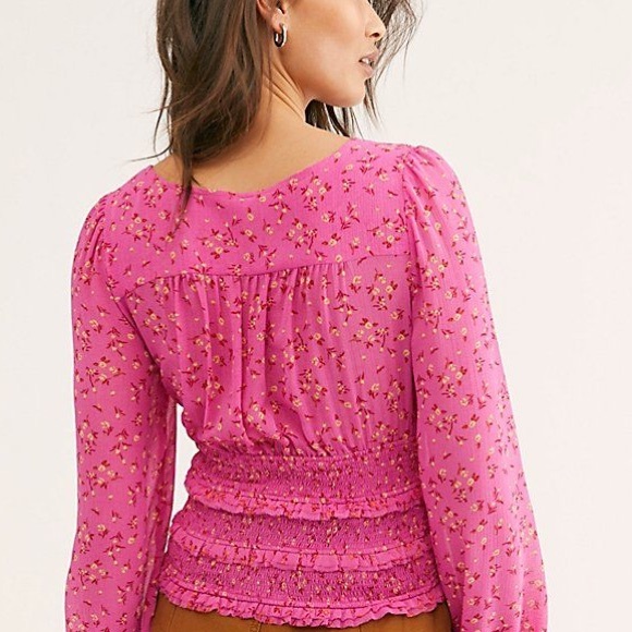 FREE PEOPLE PRINTED LOLITA TOP WORN TWICE XSMALL FITS XS/SMALL - Picture 2 of 3